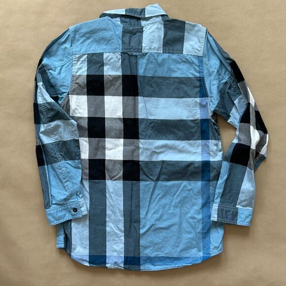 Burberry Kids Blue Camper Check Button Down | 10Y - Picture 7 of 8